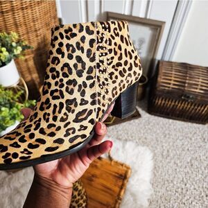 Vionic Leopard Print Ankle Boots